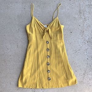 Anthropologie J.O.A (S) golden yellow sundress